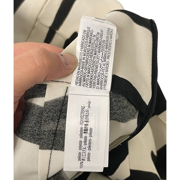 Zara Womens Pants XS Black Zebra Print Pleated Wide Leg Side Zip 8398/054 NWOT - Picture 6 of 13